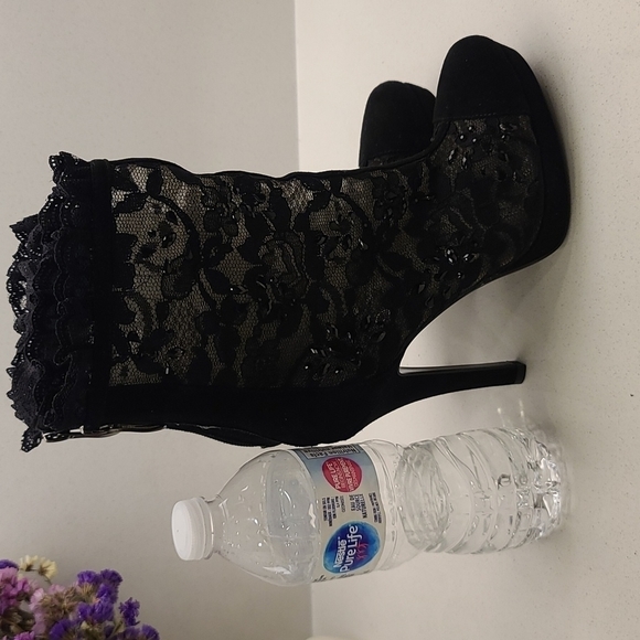 LACE suede short dress Lace boots EUR 37 or US 6.5 - Picture 10 of 10